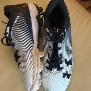 Under Armour Kids Black and White Cleats